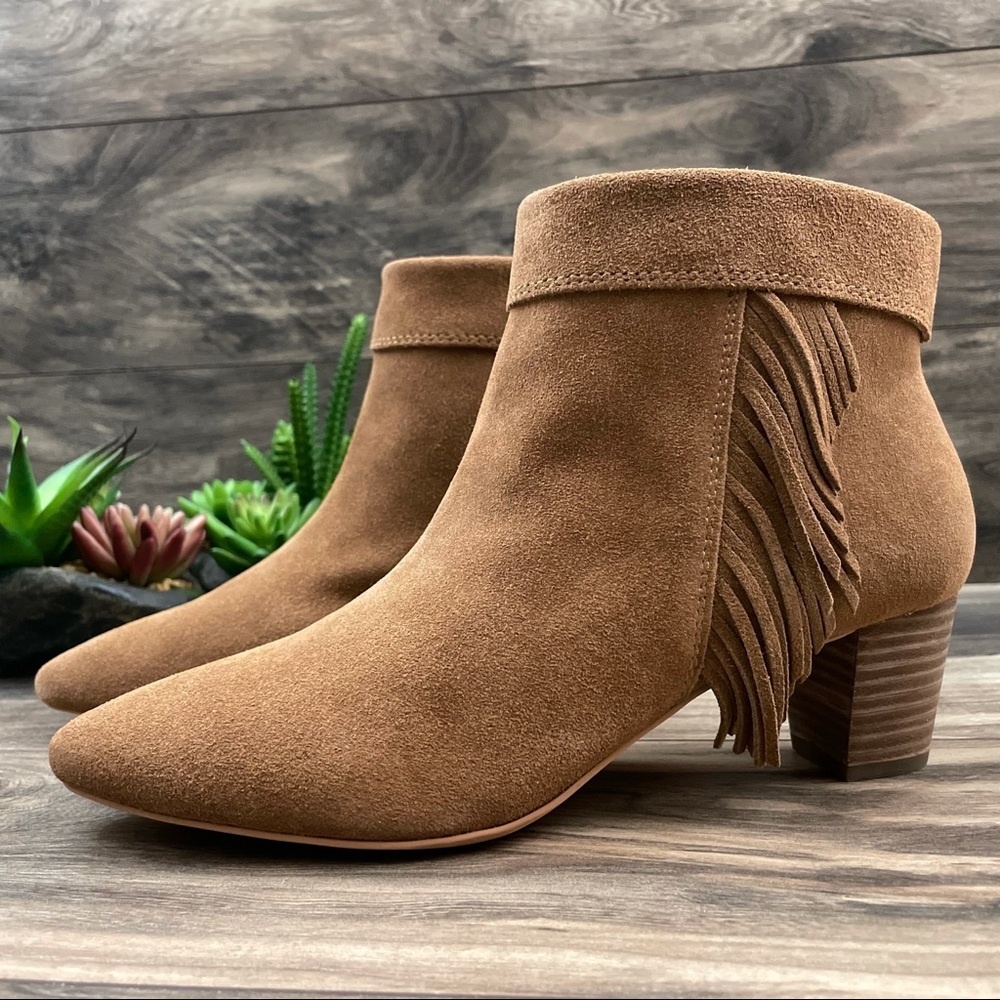 NIB Lucky Brand Zakina Side Fringe Ankle Bootie - Picture 5 of 11